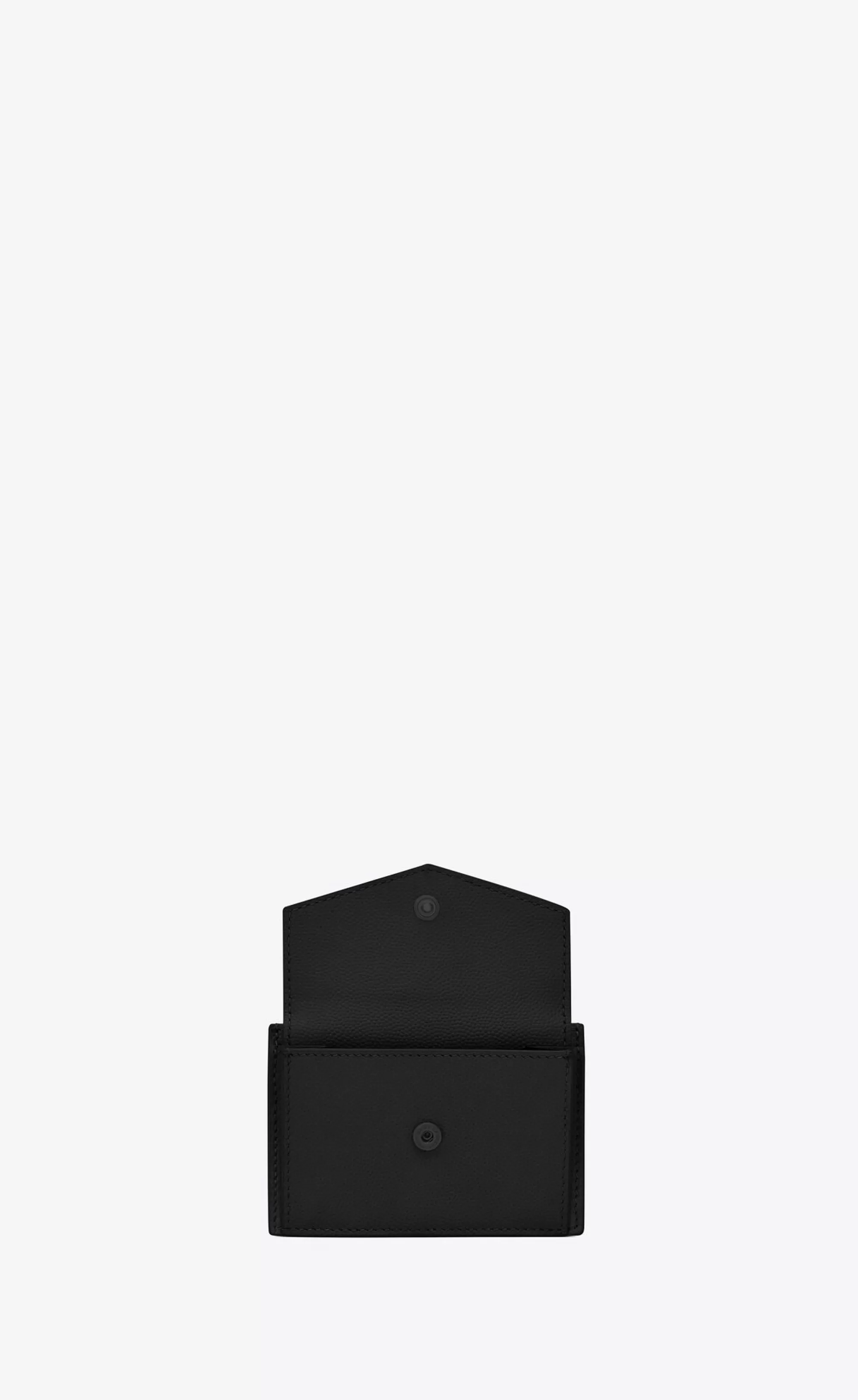 Women Saint Laurent CARD CASES^UPTOWN FLAP Card Case In Grain De Poudre Embossed Leather | | YSL.com