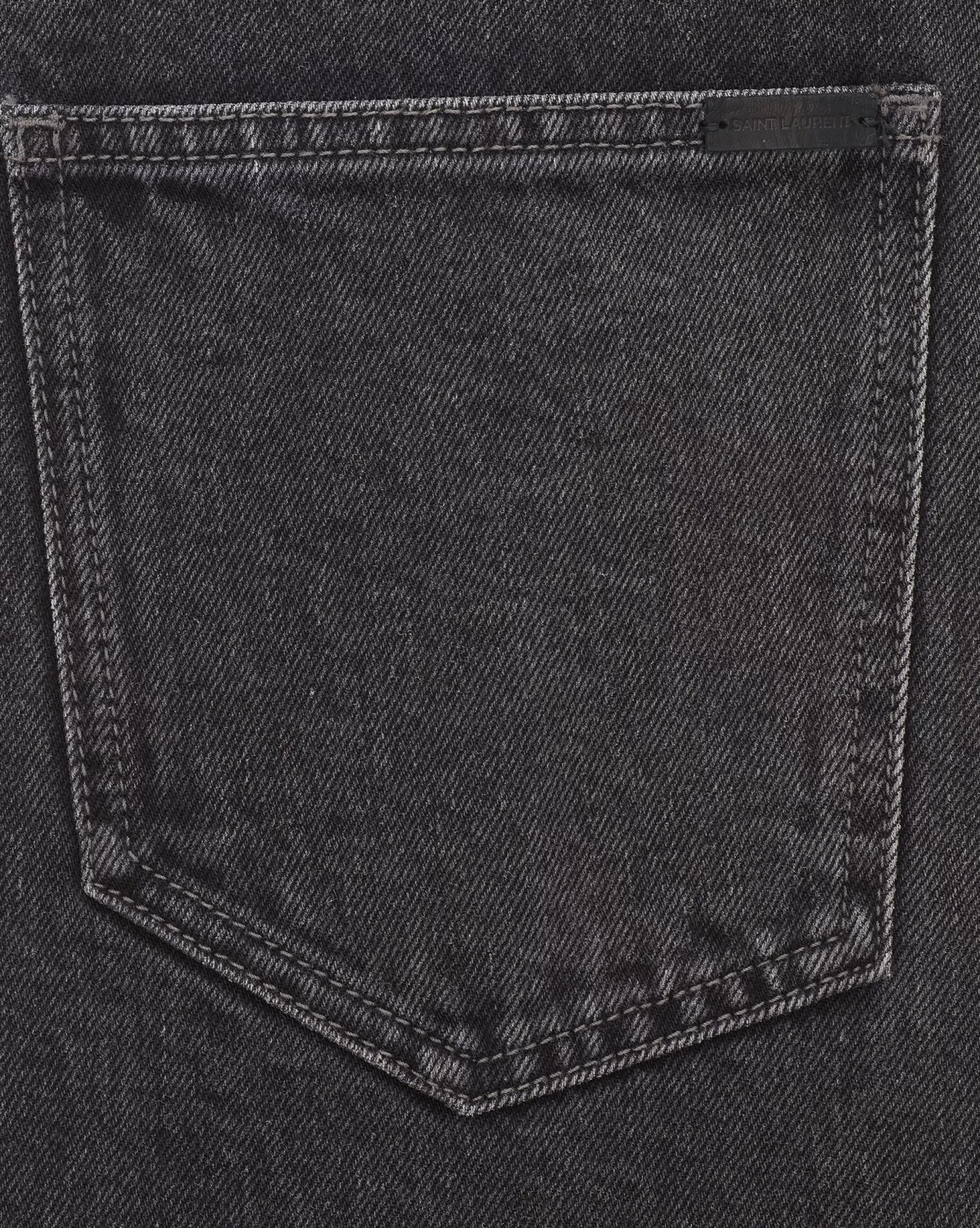 Women Saint Laurent Denim^V-waist Long Baggy Jeans In 90'S Black Denim | | YSL.com
